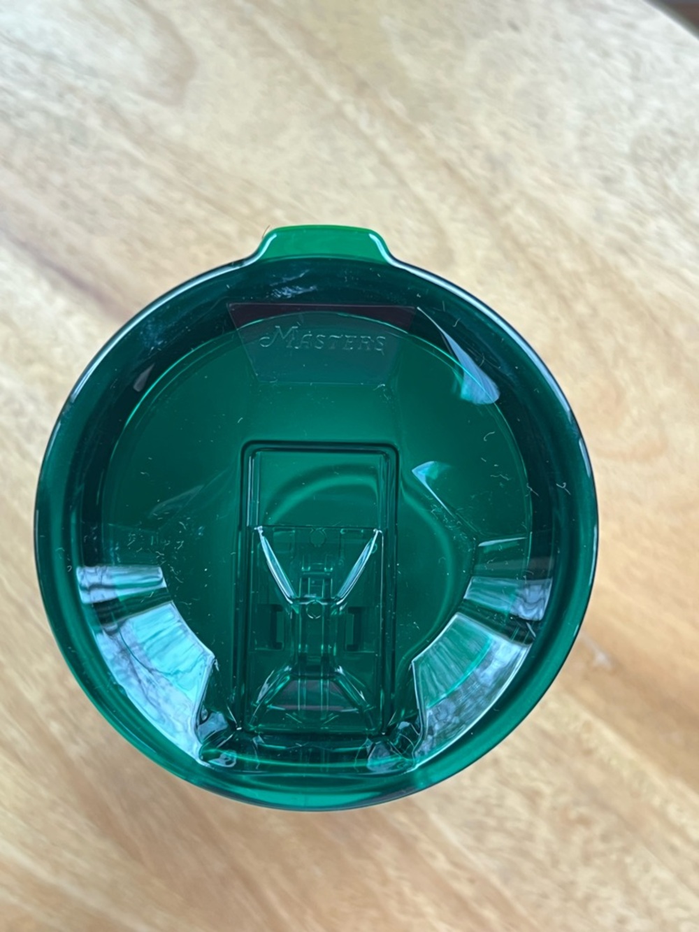 Masters Yellow Travel Tumbler with Green Trim and Logo - Picture 3 of 3